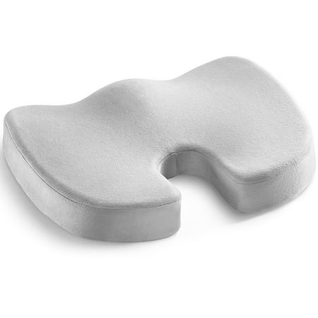 Seat Cushion,iFanze Coccyx Cushion Pure Memory Foam Coccyx Orthopedic Comfort Foam Seat Cushion Office Chair Car Seat Cushion for Back Pain Tailbone Pain and Sciatica (Best Seat Cushion For Low Back Pain)