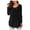 Black, variant on Women Tops U Neck Daily Casual Blouse Pullover Parties Basic Ladies Solid Clubbing Regular Long Sleeve Fashion Loose
