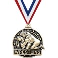 thumbnail image 1 of Wrestling Medals, 2" Gold Diecast Wrestling Medal Award 1 Pack, 1 of 3