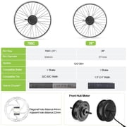 48V 500W Bafang Bicycle Conversion Kits 700C Front Wheel Hub Motor Kits with EKD01 with 48V20AH Shark Battery