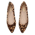thumbnail image 1 of WORGEOUS Zapatos de leopardo de moda zapatos de tacón plano Ocio para mujeres damas (leopardo de color caqui, talla 41), 1 of 8