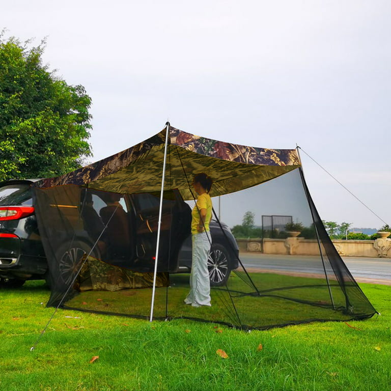 EUBUY Car Trunk Tent Shed Rainproof Sunshade Anti-mosquito Mesh for Outdoor  Camping Travel BBQ Tour Self Driving Camouflage