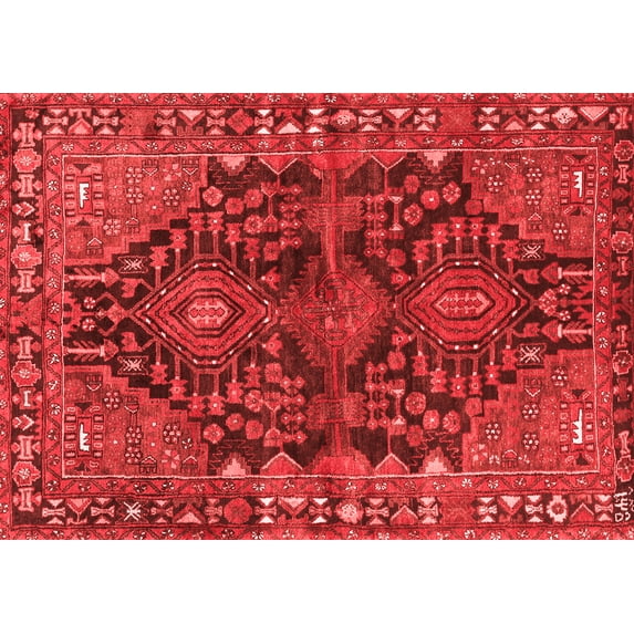 Ahgly Company Indoor Rectangle Persian Red Traditional Area Rugs, 5' x 7'
