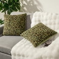 thumbnail image 5 of Sanmadrola Pillow Covers 18x18 Plush Leopard Throw Pillow Cover Faux Rabbit Fur Cozy Super Soft Decorative Throw Pillows for Couch Bed and Home Decor, 2 Pack, 5 of 8