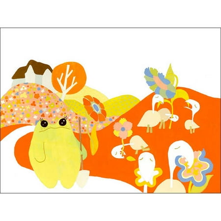 Oopsy Daisy - Bennett and the Visitors Canvas Wall Art 24x18, Robin Rosenthal