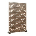 thumbnail image 6 of MAYEERTY 72 × 47in Outdoor Privacy Screen with Stand Metal Balcony Decorative Screen, Brown, 6 of 7