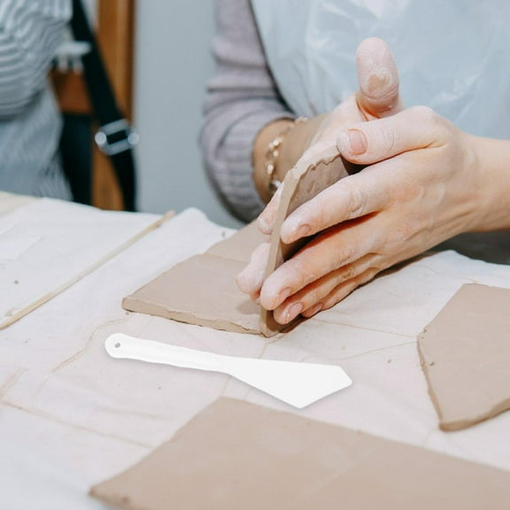 MLINS 1 Set Artist Paint Spatula Tools Plastic Spatula Set with Long Handle Paste Knives Painting Palette Knives Plastic Painting Palette Cutter