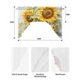 thumbnail image 5 of Sunflower Swag Valances for Windows, Small Curtains Drapes, Summer Plant Vintage Style Floral Plant Kitchen Window Curtains Over Sink Rod Pocket Window Treatment Valance for Bedroom/Bathroom 56"x36", 5 of 5