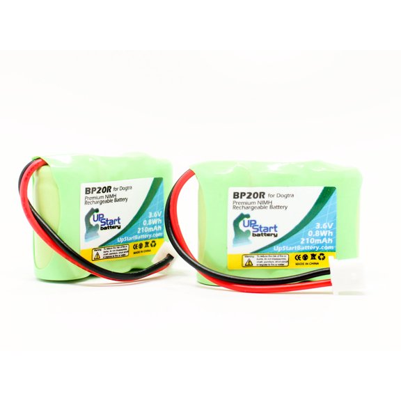 2x Pack - BP20R Battery for Dogtra 280NCP, 300M, 200NCP Gold, 200NCP, 175NCP, 300M Element, 280NCP Platinum, 282NCP, 302M, Surestim M Plus Dog Training Collars (210mAh, 3.6V, NI-MH)