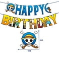 thumbnail image 2 of One Piece Party Supplies Pack Includes，Banner，Cake Topper ,Balloons for party Decoration, 2 of 4