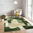 thumbnail image 4 of FairOnly 10'x13'Green Abstract Low Pile Machine Washable Area Rug Modern Color Block Non Slip Rugs for Living Room Beroom Home Office, 4 of 7