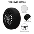 thumbnail image 2 of Fuzoiu Vibrant Bunny Ride Print Universal Spare Tire Cover with Buckle Strap, Waterproof Wheel Covers for Jeep, Trailer, RV, Truck and All Car-17 inch, 2 of 6