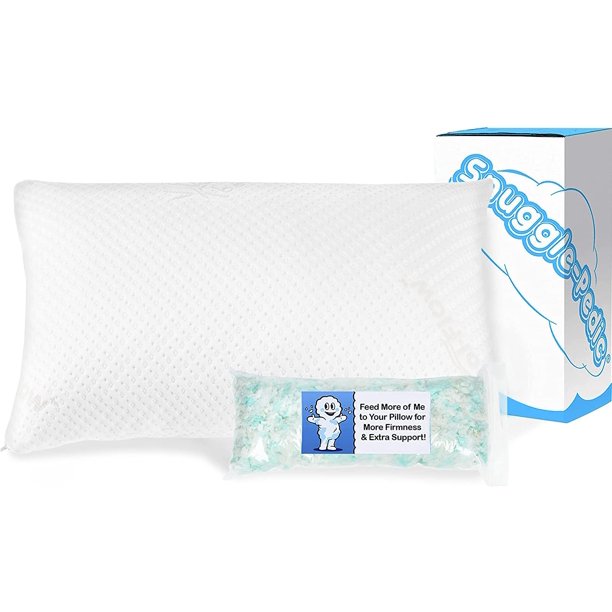 SnugglePedic Adjustable Shredded Memory Foam Pillow with Cooling