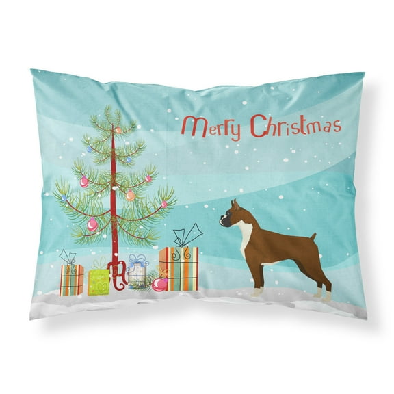 Boxer Christmas Tree Fabric Standard Pillowcase