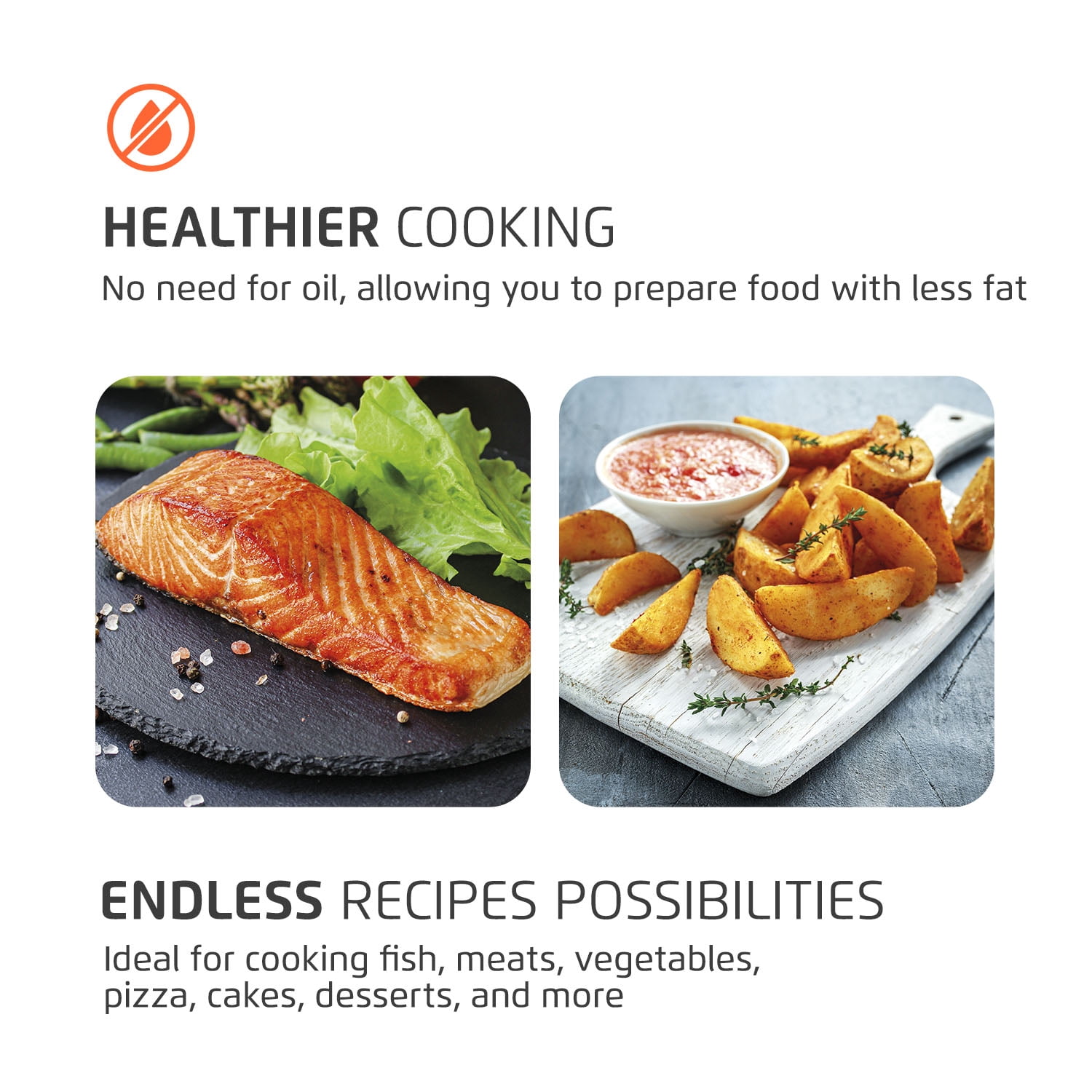 Mondial Air Fryer Oven, Digital Touchscreen, 12.7 Qt, 1800W, Black Stainless Steel