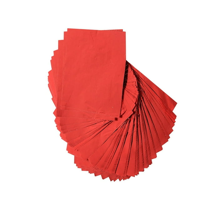 Foil Wrappers, 100Pcs / Lot 3" X 3" Practical Bright Color Square Candy Sweets Packing Paper Multifunctional Chocolate Lolly Aluminum Foil Wrappers