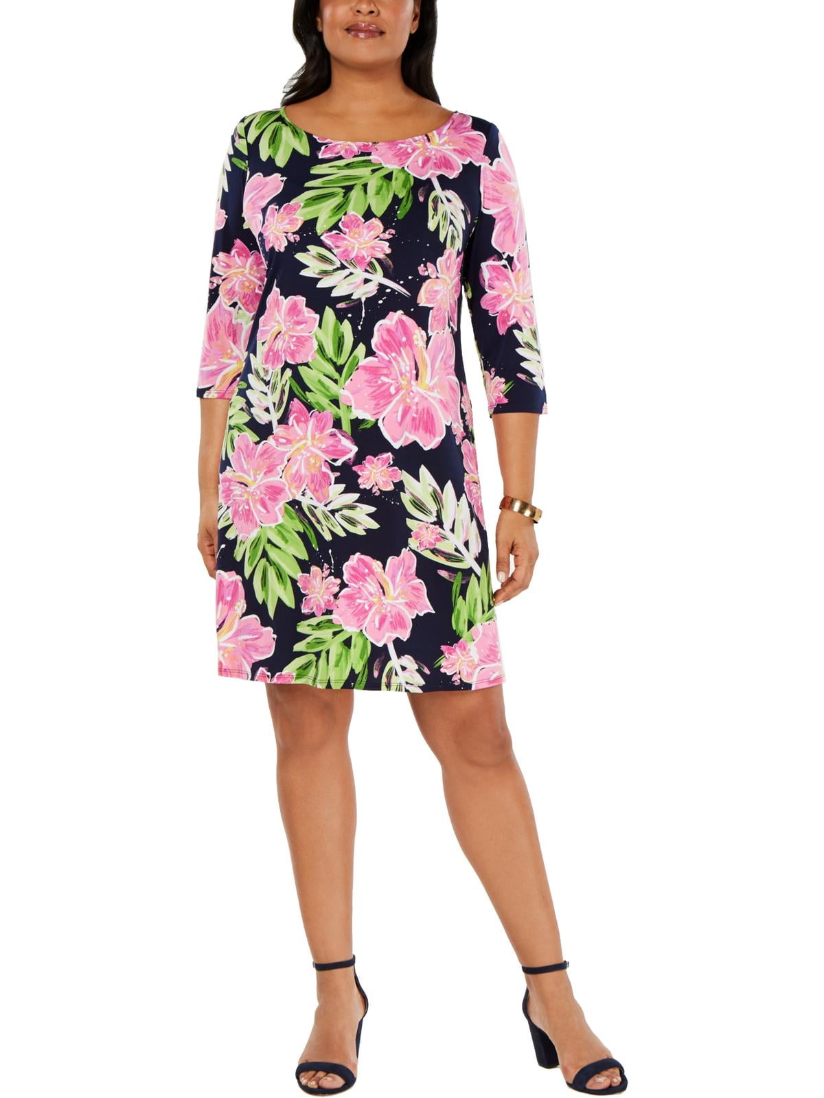 msk embroidered shift dress