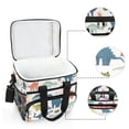 thumbnail image 6 of FORMRS Insulated Cooler Bag 24 Cans Capacity Soft Leakproof Lunch Box with Side Pockets, Dinosaur Pattern, 6 of 7