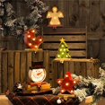 thumbnail image 3 of glitzhome 7.48" H Star Christmas Stocking Holder Marquee LED Lighted Battery Operated, 3 of 7