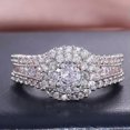 thumbnail image 6 of Gorgeous Round Cut Cubic Zircon 925 Silver Ring Engagement Jewelry Sz 6-10, 6 of 9