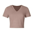 thumbnail image 4 of T Shirts for Women V Neck Short Sleeve Tunic Tops Summer Casual Tee Shirts, 4 of 4