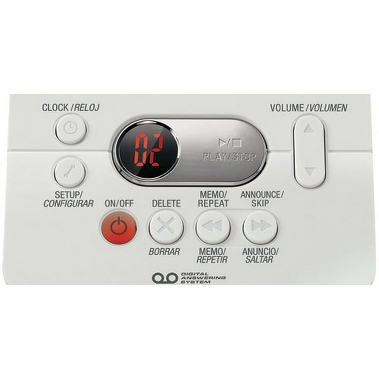AT&T 1740 60 Min Record Time Digital Answering System, White
