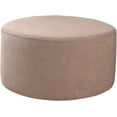thumbnail image 1 of Round Ottoman Covers Footstool Protector Covers Stretch Fabric Storage Ottoman Covers, High Slipcover Machine Khaki, 1 of 5