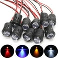 thumbnail image 5 of 10 Pcs/Set 12V 10Mm Pre-Wired Constant Led For Ultra Clear Bulb Cable Prewired Led Lamp 100,000 Hours 12V Indicator Led Beads, 5 of 7