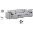 thumbnail image 2 of Meridian Furniture Indulge 105" Contemporary Linen Fabric Modular Sofa in Gray, 2 of 7