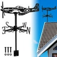 thumbnail image 2 of Indicateur de Direction de Vent Résistant aux Intempéries de Girouette Métallique Rétro Créatif Toit Weathercock Toit Décoration Accessoire, 2 of 6