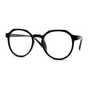 Kid Girls Flexible Rubber Geometric Keyhole Blue Light Filter Computer Glasses All Black