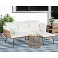 thumbnail image 6 of YRLLENSDAN L Shaped Patio Furniture, L Shaped Patio Couch Set w/ Cushions Side Table for Backyard Poolside Apartment Balcony Patio Sectional Set Patio Sofa Set Boho Patio Furniture, 6 of 7