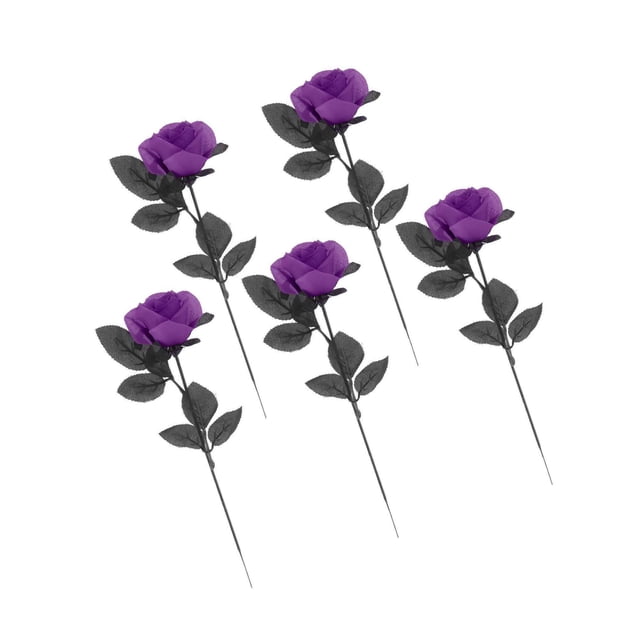 facefd Polyester Roses Halloween Centres de Table Décoration de Fête Violet