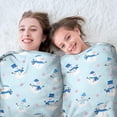 thumbnail image 5 of Light Blue Christmas Snowman Pattern Round Blanket,Comfortable Soft Flannel Throw Blanket,All Season,Warm Lightweight Blankets for Sofa Bed Couch Living Room Chair 47"x47", 5 of 5