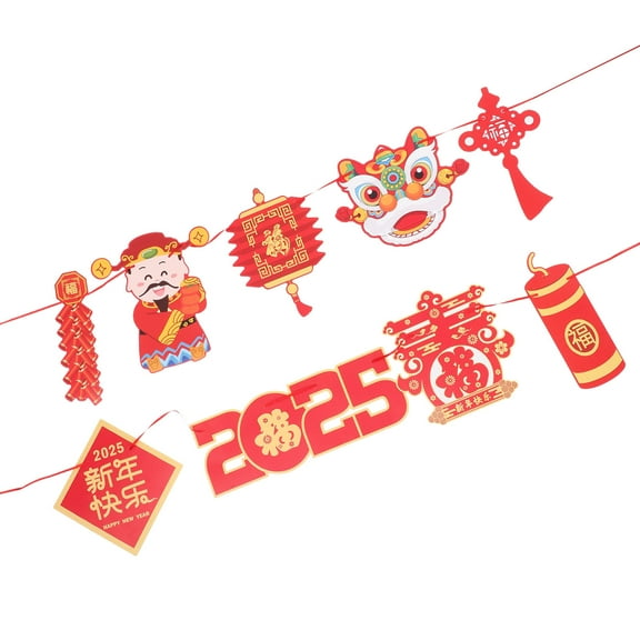 HEANUJJ Asian Decorations Party Theme Happy New Year Red 1 Set