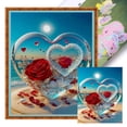 thumbnail image 1 of Hilo Algodón Bordado Punto Cruz Cristal Amor Rosa Impreso 11CT 40x50cm, 1 of 9