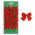 thumbnail image 6 of Christmas Bow Ornaments, 12Pcs Mini Bows for Tree Decor, Red Velvet Gift Bows, Holiday Wreath Decorations, Festive Bow Tie-ons, DIY Christmas Craft Supplies, 6 of 7