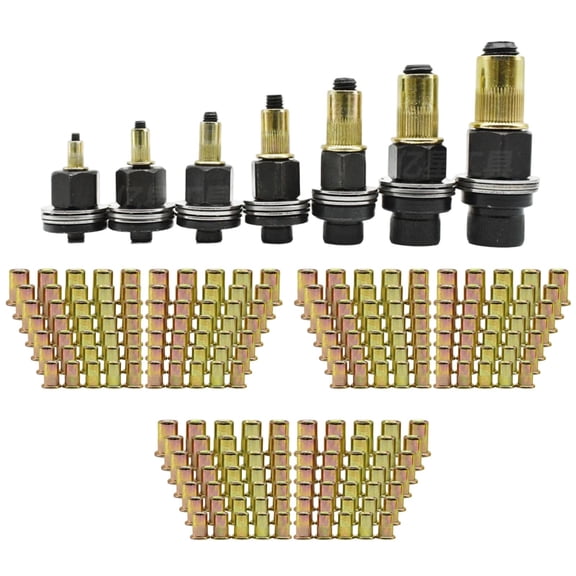 CZSCPDAW Blind Rivet Nut Mandrel Set with 6 Thread Sizes and Brass Rivet Nuts for Repair and Installation