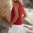 thumbnail image 6 of Tank Top for Women V Neck Button Up Sleeveless Spring Summer Winter All-purpose Corduroy Fashionable Tank Wine XL, 6 of 6