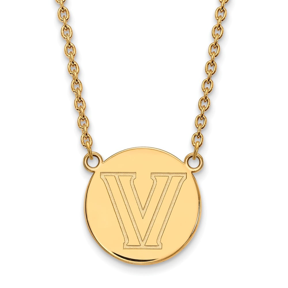 925 Sterling Silver Yellow Gold-Plated Official Villanova University Large Pendant Charm 26mm