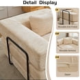 thumbnail image 6 of CARZZI Compression Floor Sofa Bed, 2-Seat Convertible Modular Sectional Couch with Fixed-Shape Frame, Comfy Foldable Mattress Boneless Sleeper Couch, Convertible Sofa for Living Room, Beige, 6 of 13