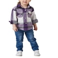 thumbnail image 2 of OUSITAID Family Matching Women Girls Flannel Plaid Jacket Shacket Long Button Down Shirt Coat, 2 of 4