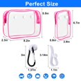 thumbnail image 4 of Transparent beach handbag with 2 Pack Insert Hooks Accessories for Bags Travel Makeup Clean Toiletry Brush Organizer Cosmetic Divider Storage Inner Pouch, 4 of 6