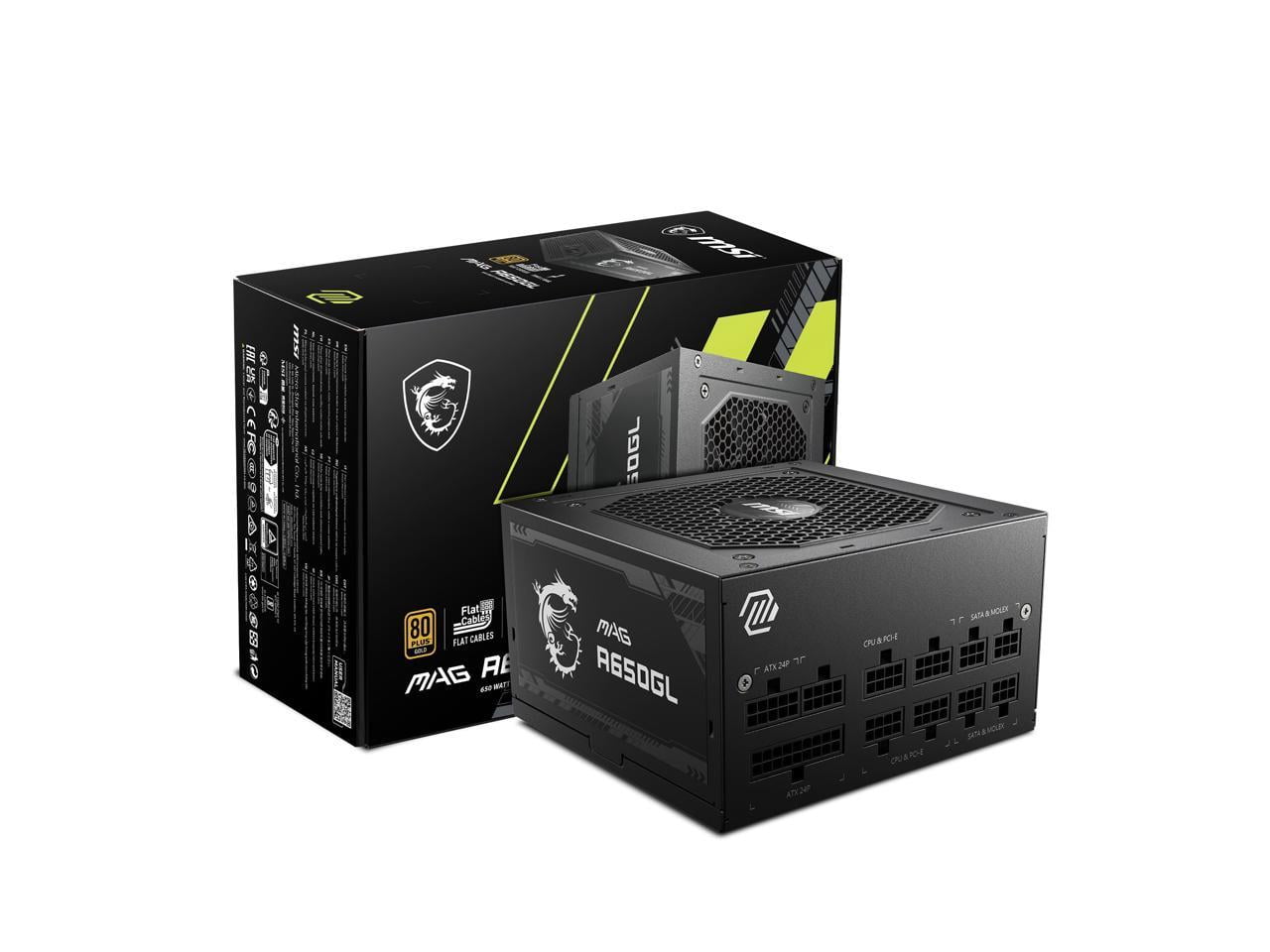 MSI - MAG A850GL PCIE 5.0, 80 GOLD Fully Modular Gaming PSU MSI - MAG A850GL PCIE 5.0, 80 GOLD Fully Modular Gaming PSU