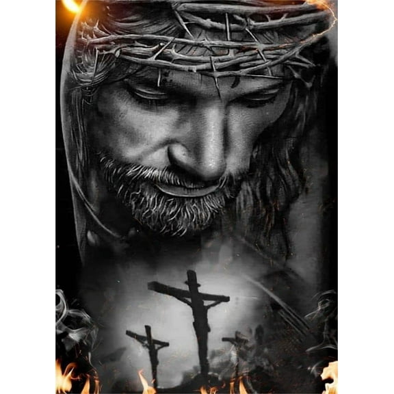 DIY 5D Diamond Painting Kit (For Adults) Diamond Painting "Jesus Cross" - Full Diamond Crystal Rhinestone Embroidery Craft Kit, Can Be Used As Gift, Wall Decoration