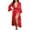 Red, variant on Lingerie for Women Elegant Silk Kimono Bath Robe for Women Long Lace Dressing Gown with Silk Satin Finish Comfort and Red XXL