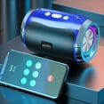 thumbnail image 4 of Matoen New Bluetooth Speaker Portable Subwoofer Wireless Bluetooth Speaker-Stereo Supports-card and U-disk Playback Blue, 4 of 8