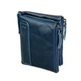 thumbnail image 1 of Cartera de cuero con cremallera, estilo corto, multifuncional, para hombre (azul), 1 of 7