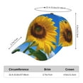thumbnail image 2 of Pofeuu Blue Sky Sunflower Print Adult Adjustable Embroidered Graphic Baseball Hat for Men and Women, 2 of 6
