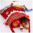 thumbnail image 3 of Christmas Gift Doll Bags, Santa Sack Drawstring Apple Bags with 3D Santa Snowman Reindeer Bear for Xmas Holiday Present (B), 3 of 6